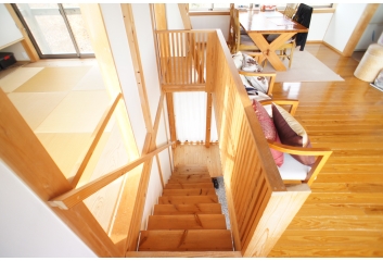 階段には手すりを設置