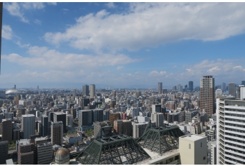 北方面眺望。絶景眺望を楽しめ、夏には花火大会を観賞できます。