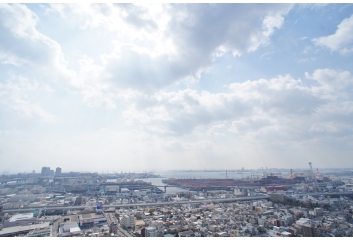 阪神間、神戸の港を望む眺望あり！
