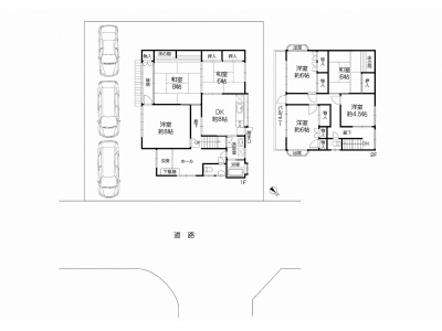 敷地配置図、間取図