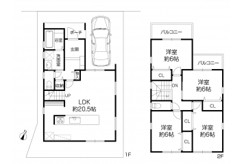 建物プラン例（3号地）建物価格1400万円