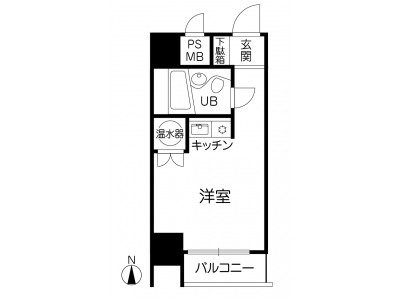 間取り図　専有面積20.21㎡